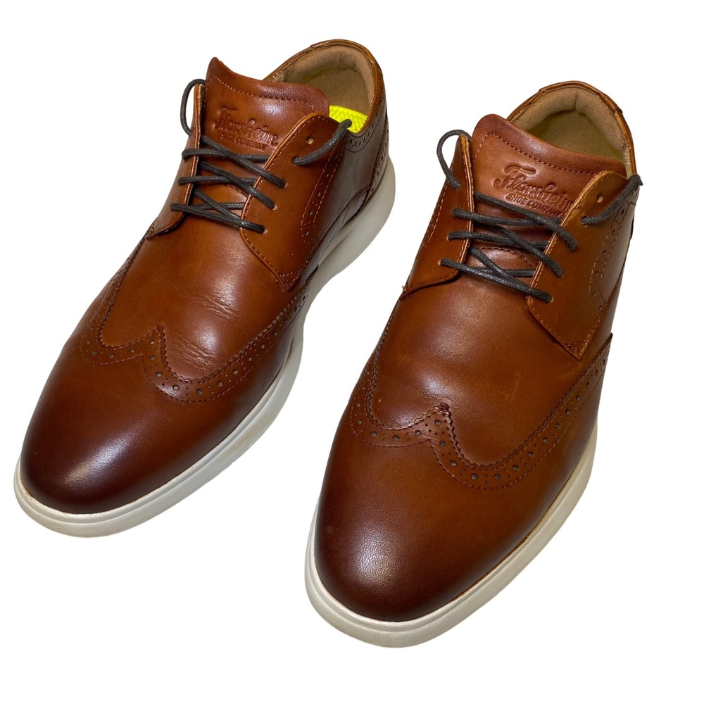 Florsheim Comfortech Men's Wingtip Oxford Shoes Brown Leather Size 9M 11768